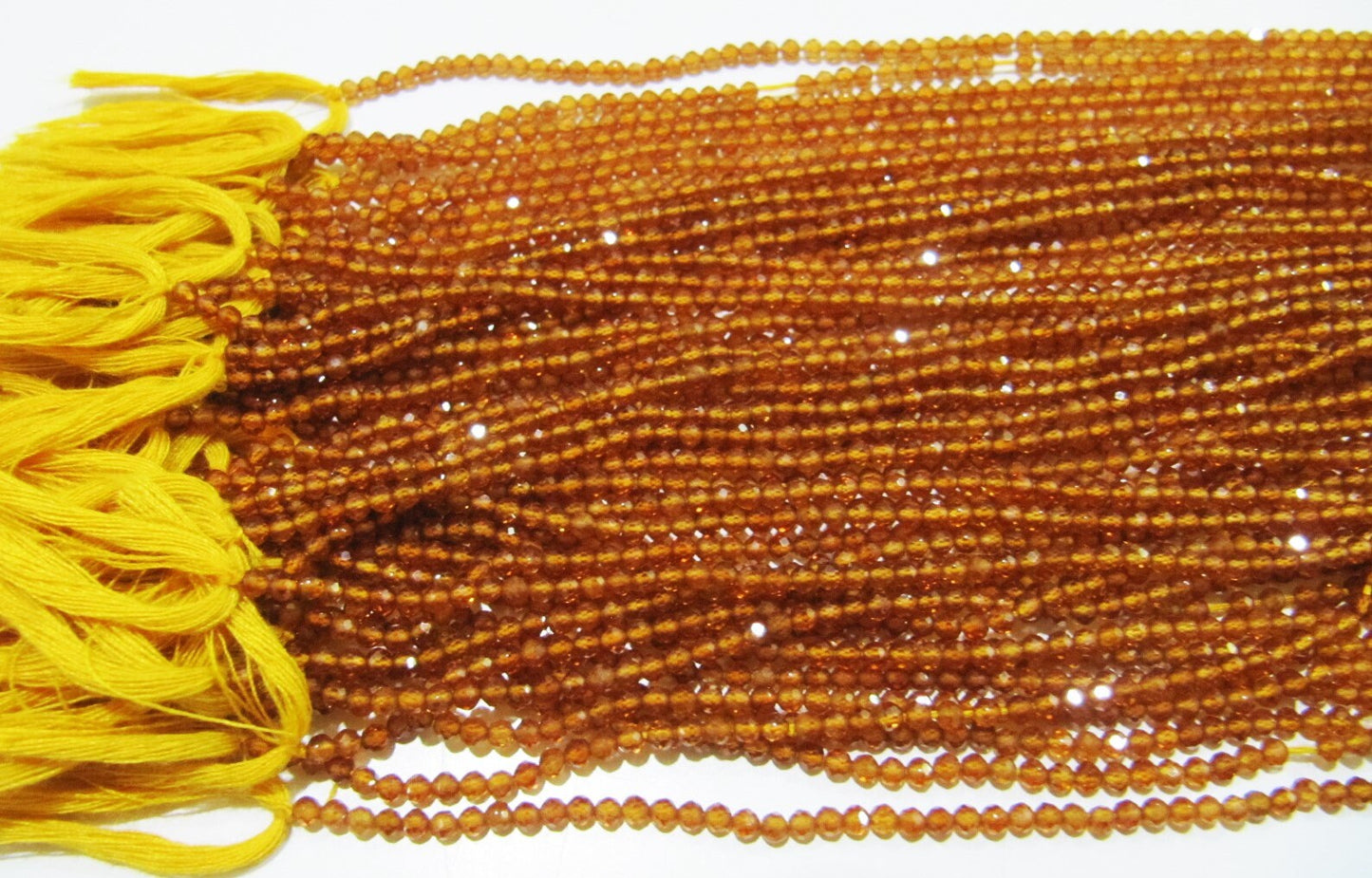 Natural Hessonite Garnet Beads 2mm Rondelle Shape Faceted Beads Strands 13 Inch Long, High Quality Beads Making Jewelry Sold Per Strand