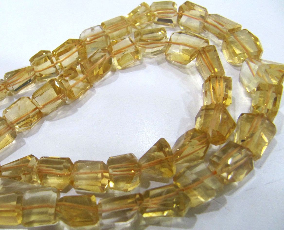 Natural Citrine Nugget Shape Laser Cut Tumbled 8mm To 10mm Beads, Jewelry Making Beads Strand 8 Inches Long Sold Per Strand Wholesale Rates