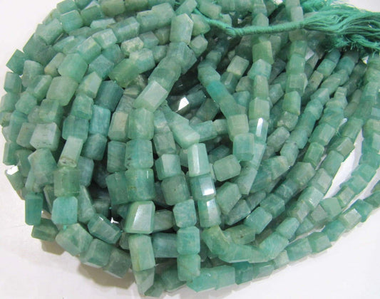 Natural Green Amazonite Nugget Shape Laser Cut Tumbled 8mm To 12mm Beads, Jewelry Making Beads Strand 8 Inches Long Sold Per Strand