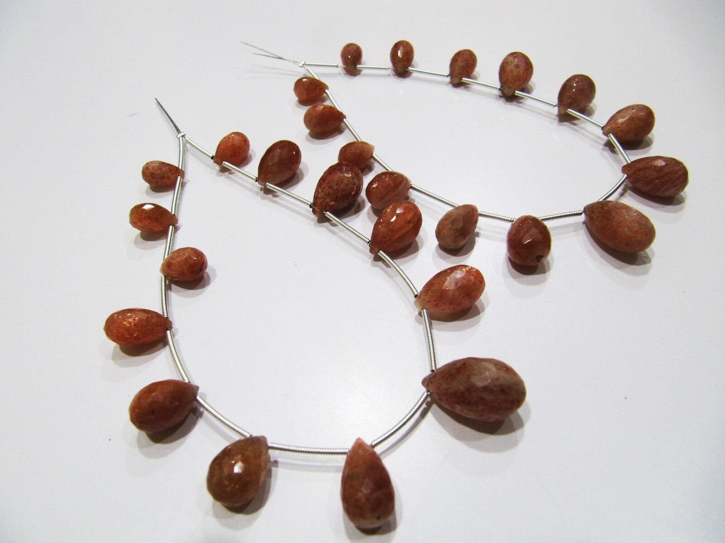 Natural Sunstone Faceted Tear Drop Briolette Beads Size Approx 6x10 To 11x16mm, Strand 8 Inches long Sunstone Gemstone wholesale Prices