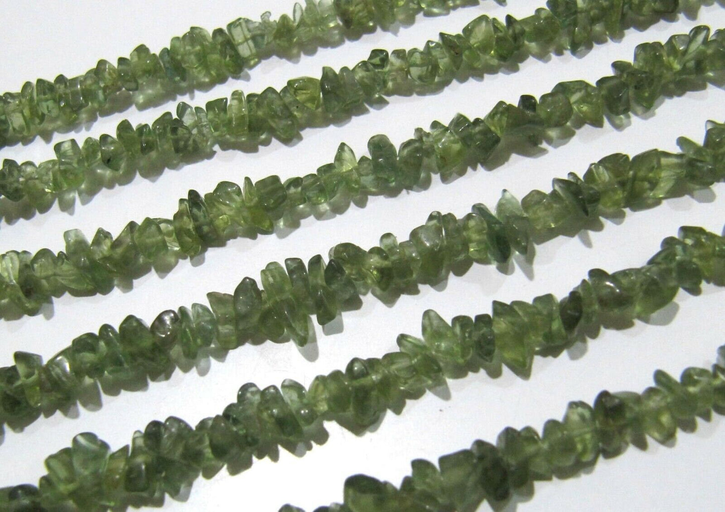 Natural Green Apatite Irregular Chip Gravel Uncut Nugget 5mm To 7mm Beads Green Color Jewelry Making Beads Strand 34 Inch Long
