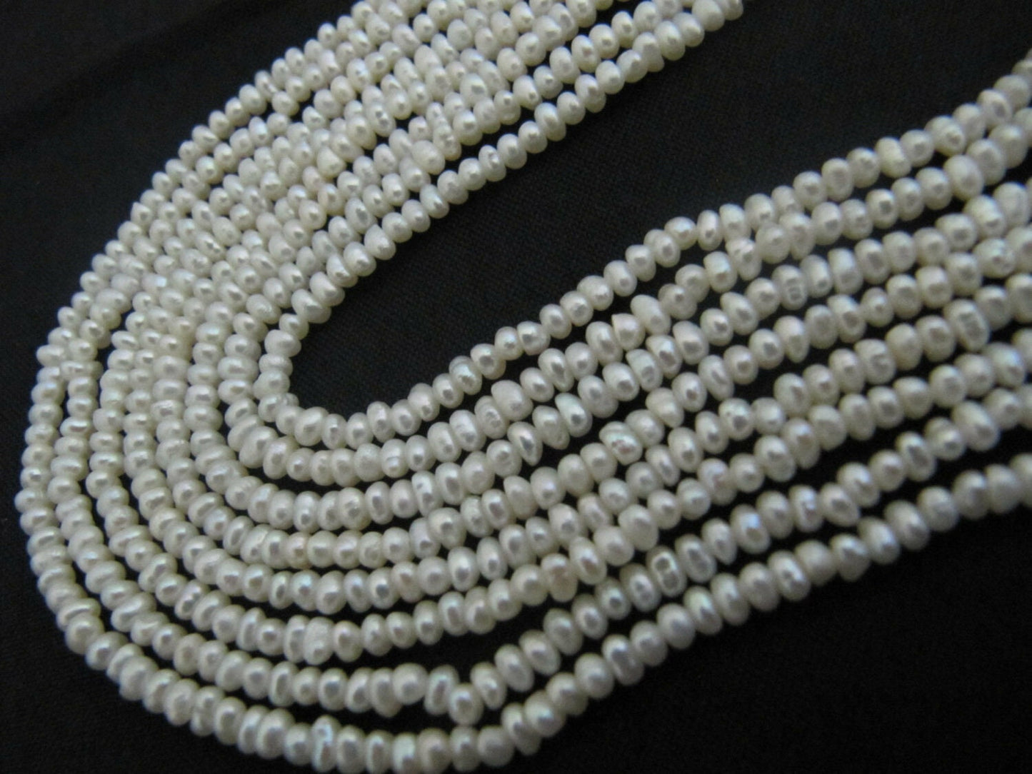 Natural Genuine Pearl 2mm To 2.5mm Beads 15 inches Long Strand Jewelry Making Fresh Water Pearl Beads Wholesale prices Sold per strand