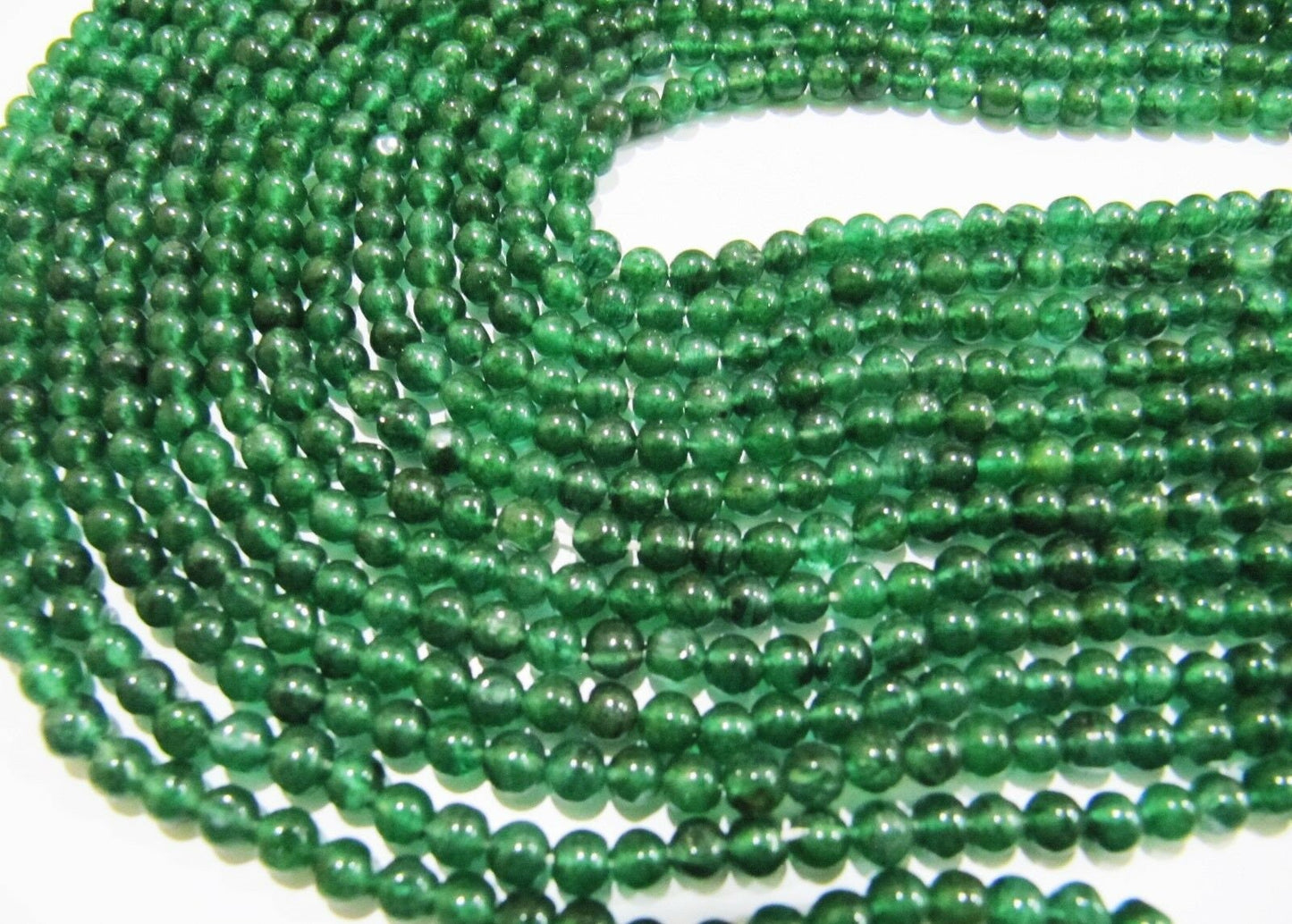 Natural Genuine Green Aventurine Round Plain Smooth 4-5mm Beads Green Color Beads For Jewelry Making Sold Per Strand 13 Inches Long