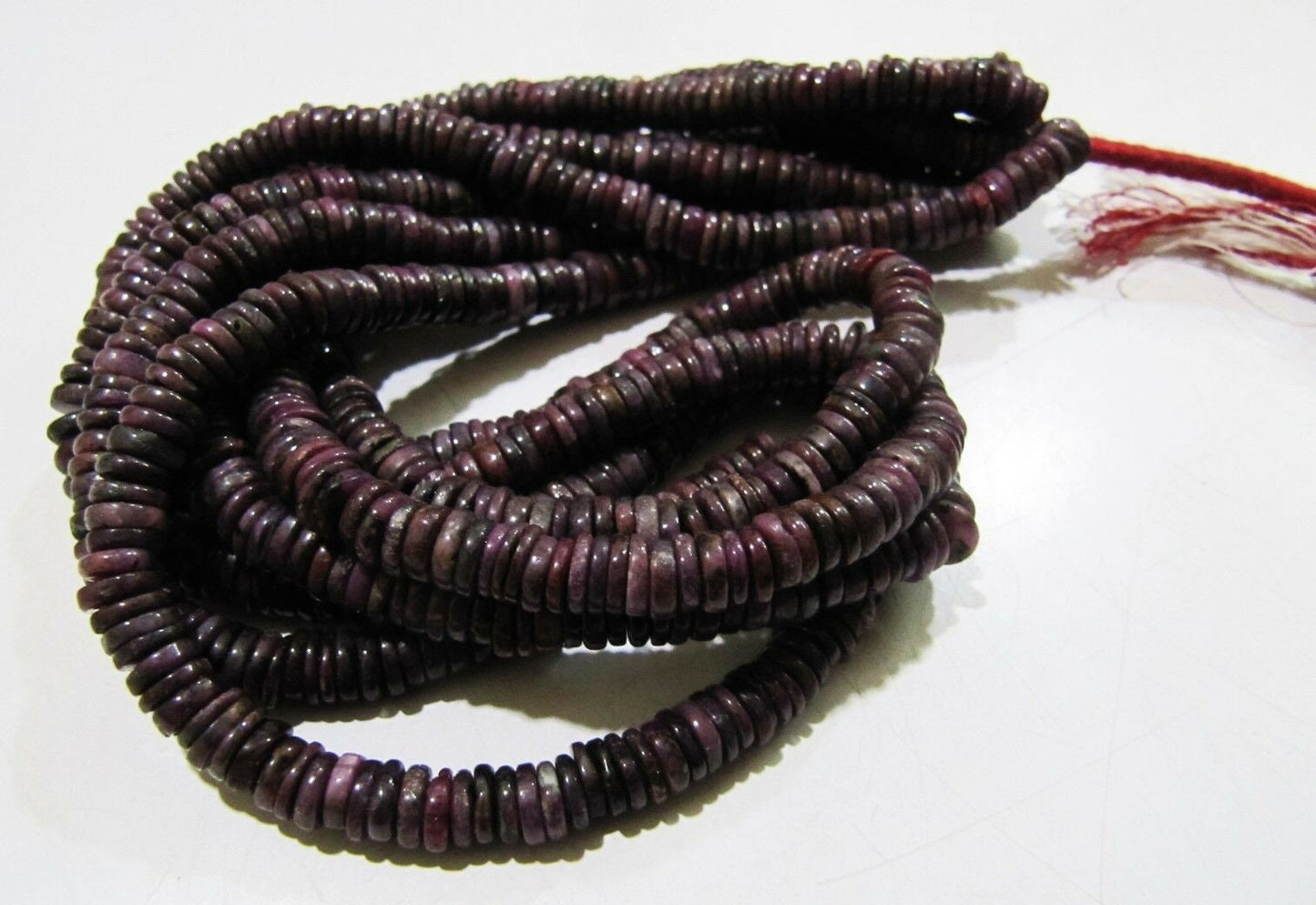 Natural Real African Ruby  6mm Tyre Shape Plain smooth  Beads Strand 8 inches Long  Beautiful Precious Ruby Beads Wholesale Price