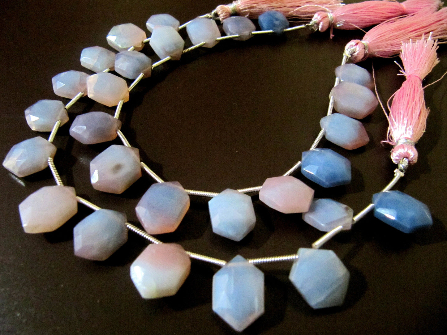 Natural Lavender Blue Opal Diamond Shape Faceted  10X15mm beads Jewelry Making Gemstone Beads Strand 8 inch Long Wholesale Prices