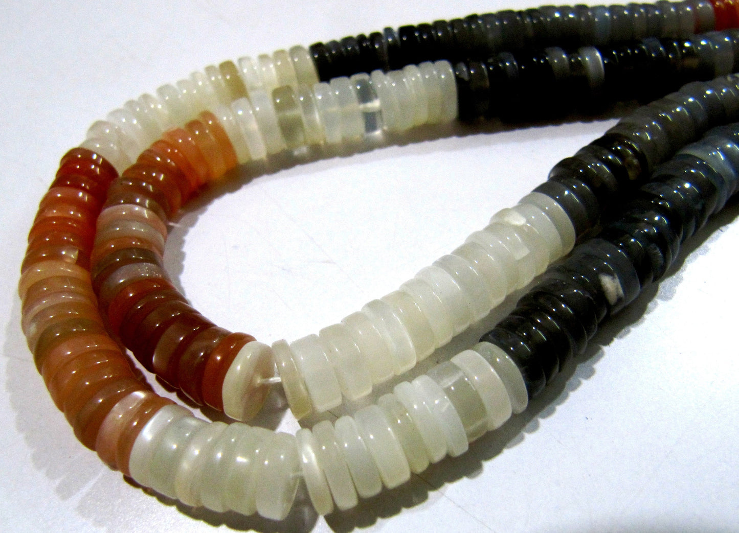 Natural Moonstone Multi color Tyre Shape Plain Smooth rondelle Beads 10mm sold per strand 8 inch long Jewelry Making Supply Wholesale Prices