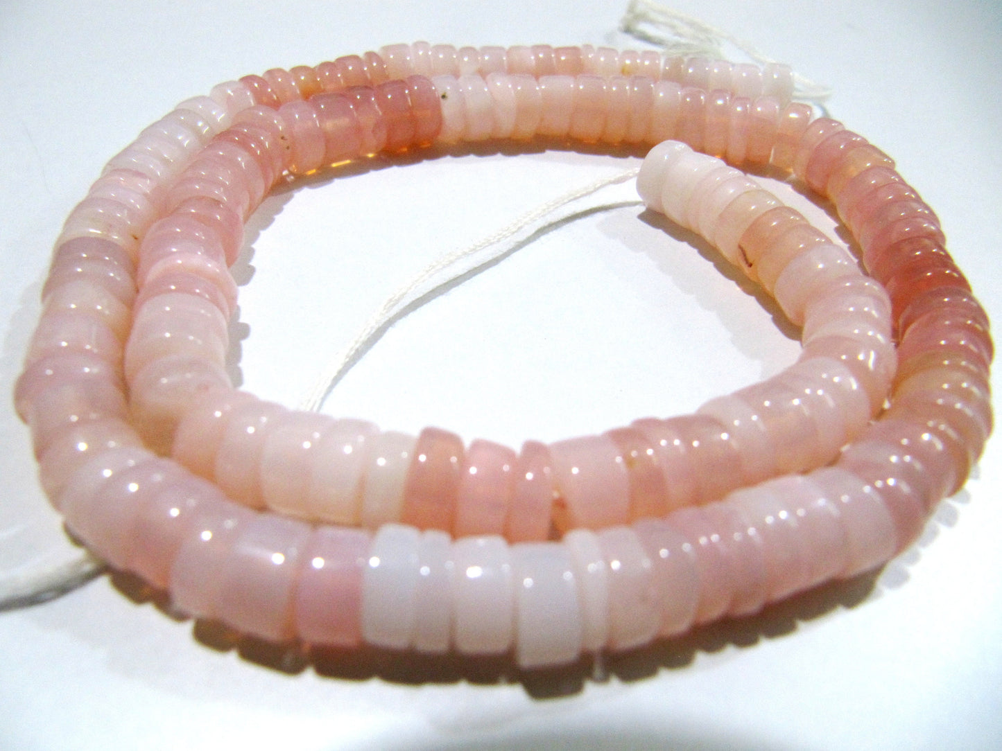 Natural Peruvian Opal Rondelle Tyre  Shape Beads Pink Opal 7mm beads sold per strand 8 inches Semi Precious Gemstone Wholesale Price
