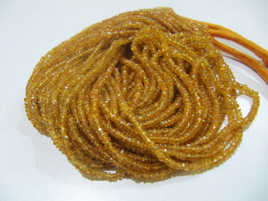 Natural Fanta Garnet Rondelle Faceted 2-3mm Beads Semi Precious Beads Strands 8 inches Long Jewelry Making Beads