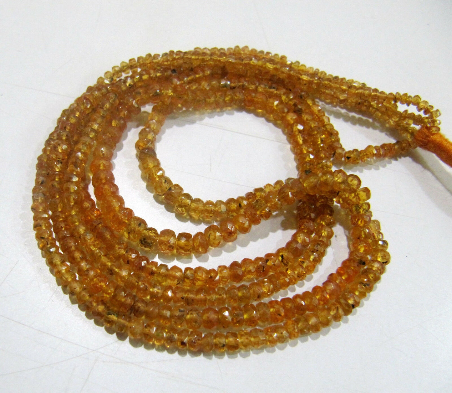 Natural Fanta Garnet Rondelle Faceted 2-3mm Beads Semi Precious Beads Strands 8 inches Long Jewelry Making Beads