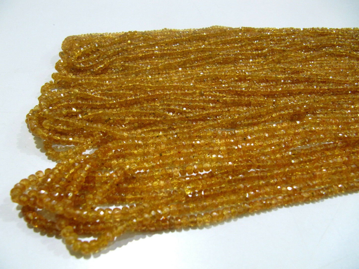 Natural Fanta Garnet Rondelle Faceted 2-3mm Beads Semi Precious Beads Strands 8 inches Long Jewelry Making Beads