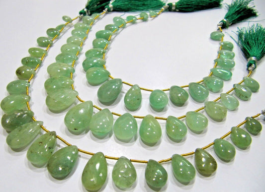Natural Untreated Emerald Pear Shape Plain Smooth Briolette 6x9mm To 12x18mm Graduated Beads Real Colombian Emerald Strand 9 Inches Long