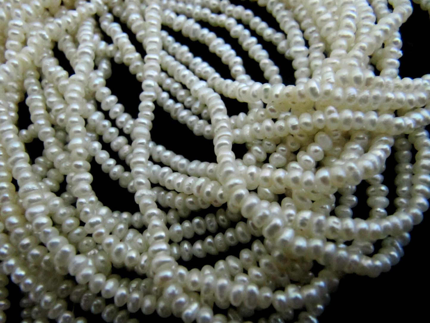 Natural Genuine Pearl 2mm To 2.5mm Beads 15 inches Long Strand Jewelry Making Fresh Water Pearl Beads Wholesale prices Sold per strand