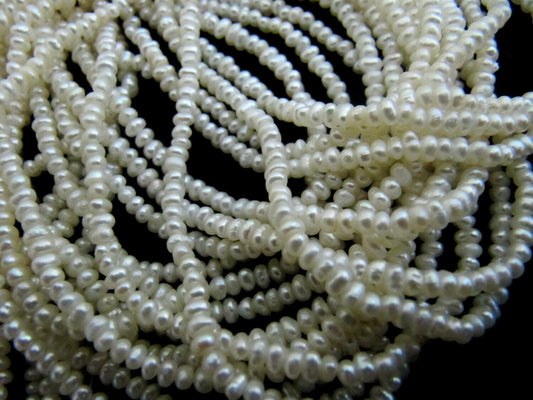 Natural Genuine Pearl 2mm To 2.5mm Beads 15 inches Long Strand Jewelry Making Fresh Water Pearl Beads Wholesale prices Sold per strand