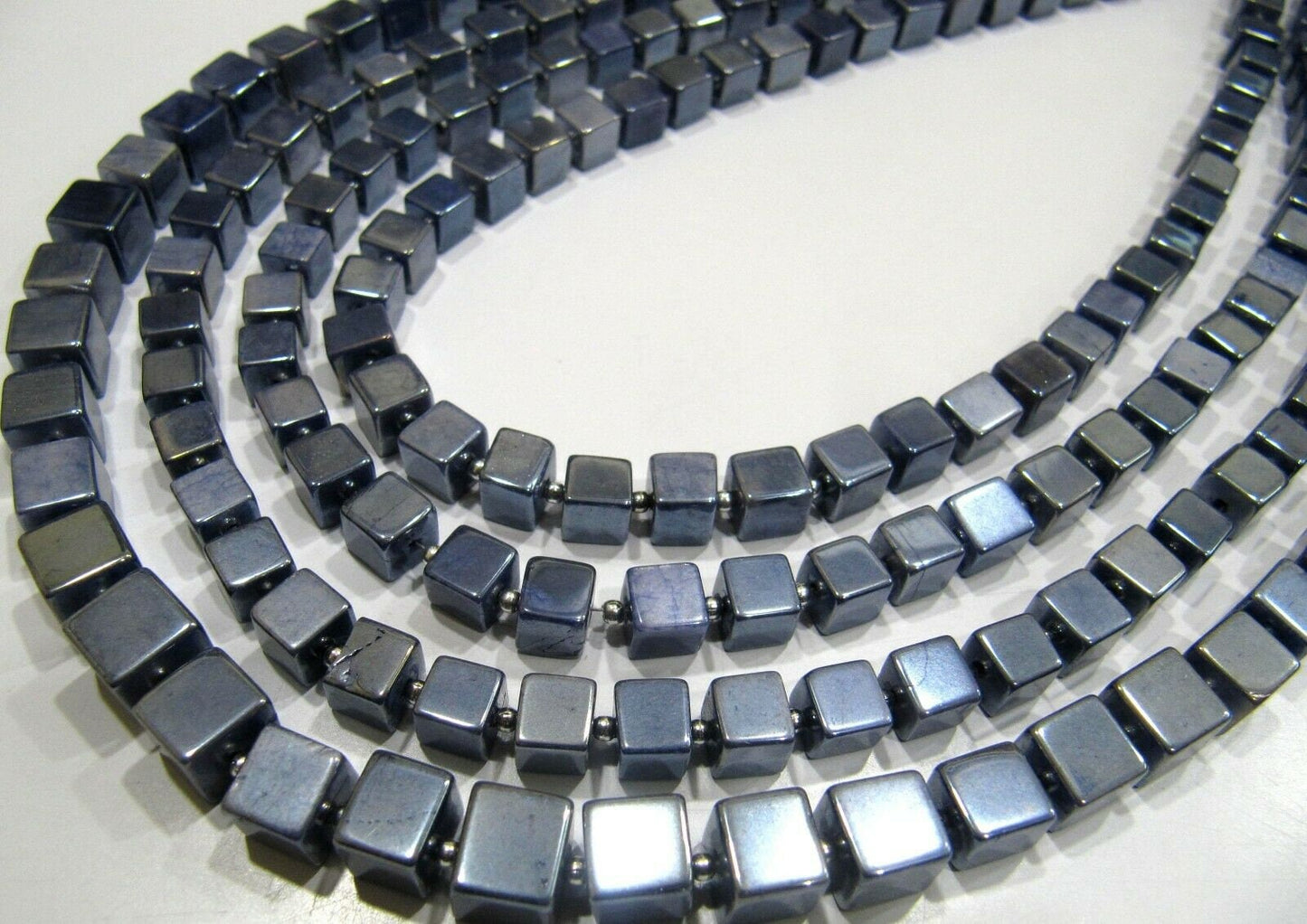Natural Moonstone Beads AB Mystic Coated 6-7mm Iolite Color Plain Smooth Cube Box Shape Jewelry Making Beads Strand 8 inches long
