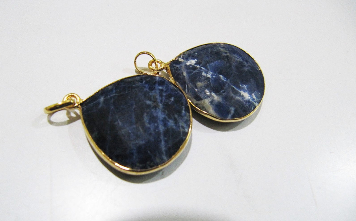 Natural Sodalite Heart Shape Briolette Faceted Connector Pendant Charm Unique Rare Gemstone Bezel Size 22mm Sold Per Piece