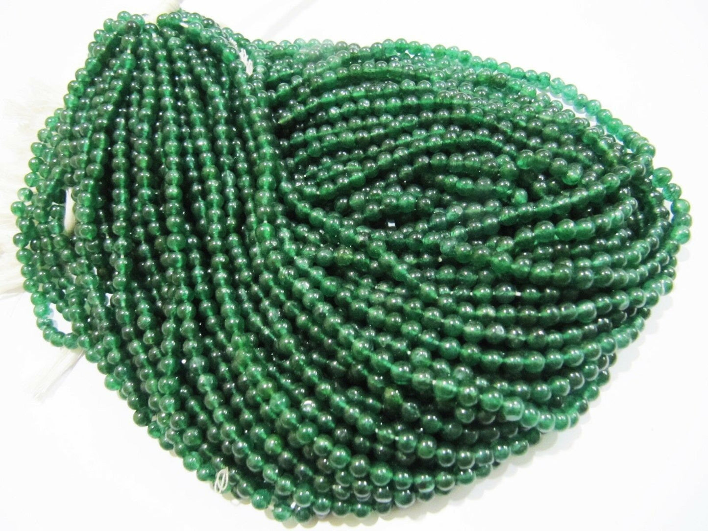Natural Genuine Green Aventurine Round Plain Smooth 4-5mm Beads Green Color Beads For Jewelry Making Sold Per Strand 13 Inches Long