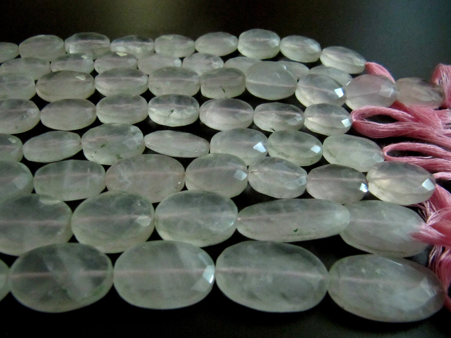 Natural Rose Quartz Oval Faceted Beads Size 13X18mm Strands 10 inches long Jewelry making Gemstone Beads  sold per Strand