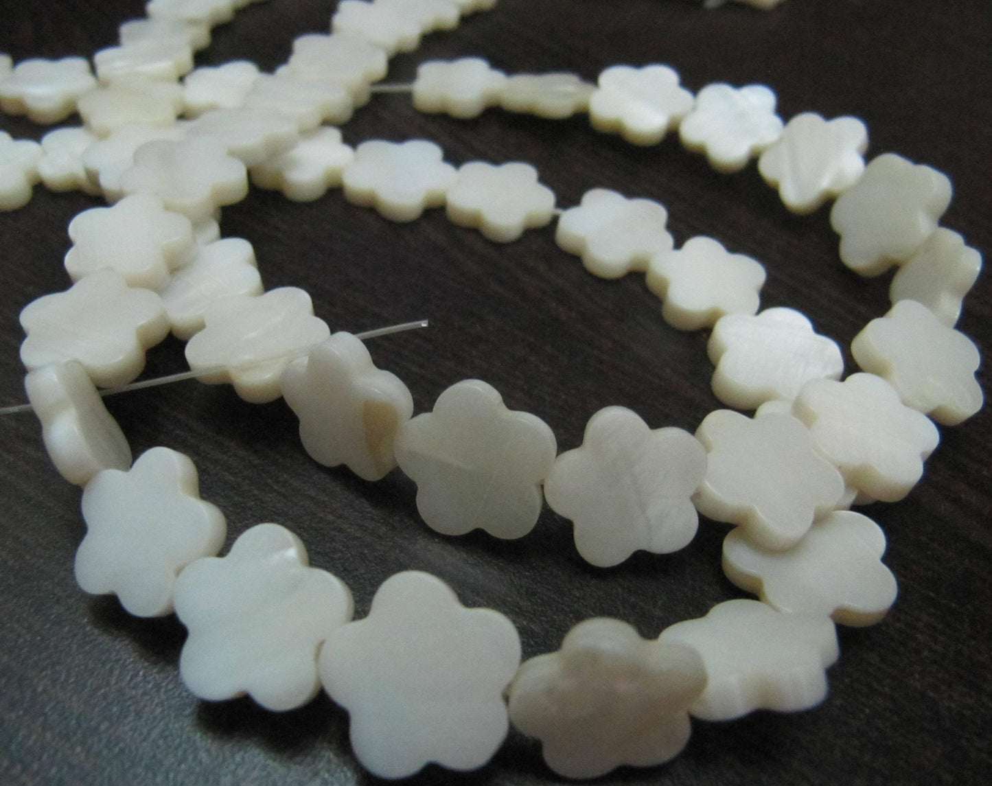 Natural Mother of  Pearl Star Flower Shape 12mm beads Strand 16 inches long Wholesale Price jewelry making gemstone