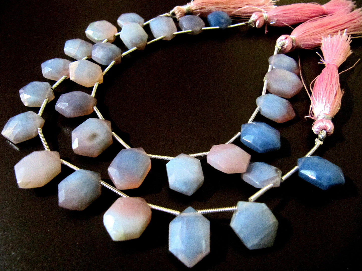 Natural Lavender Blue Opal Diamond Shape Faceted  10X15mm beads Jewelry Making Gemstone Beads Strand 8 inch Long Wholesale Prices