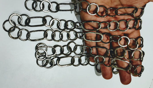 Black Plated Big & Thick Ovals 30mm*15mm  Link Chain Sold Per Foot Jewellery Making Wholesale Rate Chains Gun Metal Finished Jewelry
