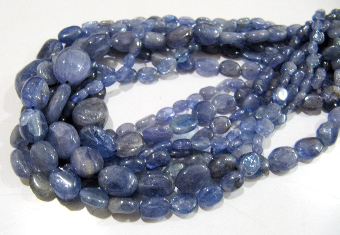 Natural Tanzanite Plain Smooth Oval Shape Beads Size 7mm to 9mm Strand 8 inches long Jewelry making gemstone wholesale Prices
