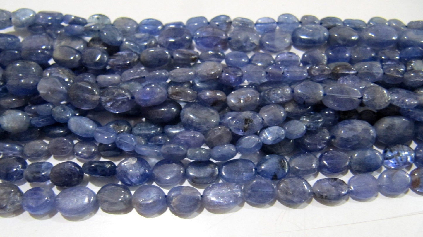 Natural Tanzanite Plain Smooth Oval Shape Beads Size 7mm to 9mm Strand 8 inches long Jewelry making gemstone wholesale Prices