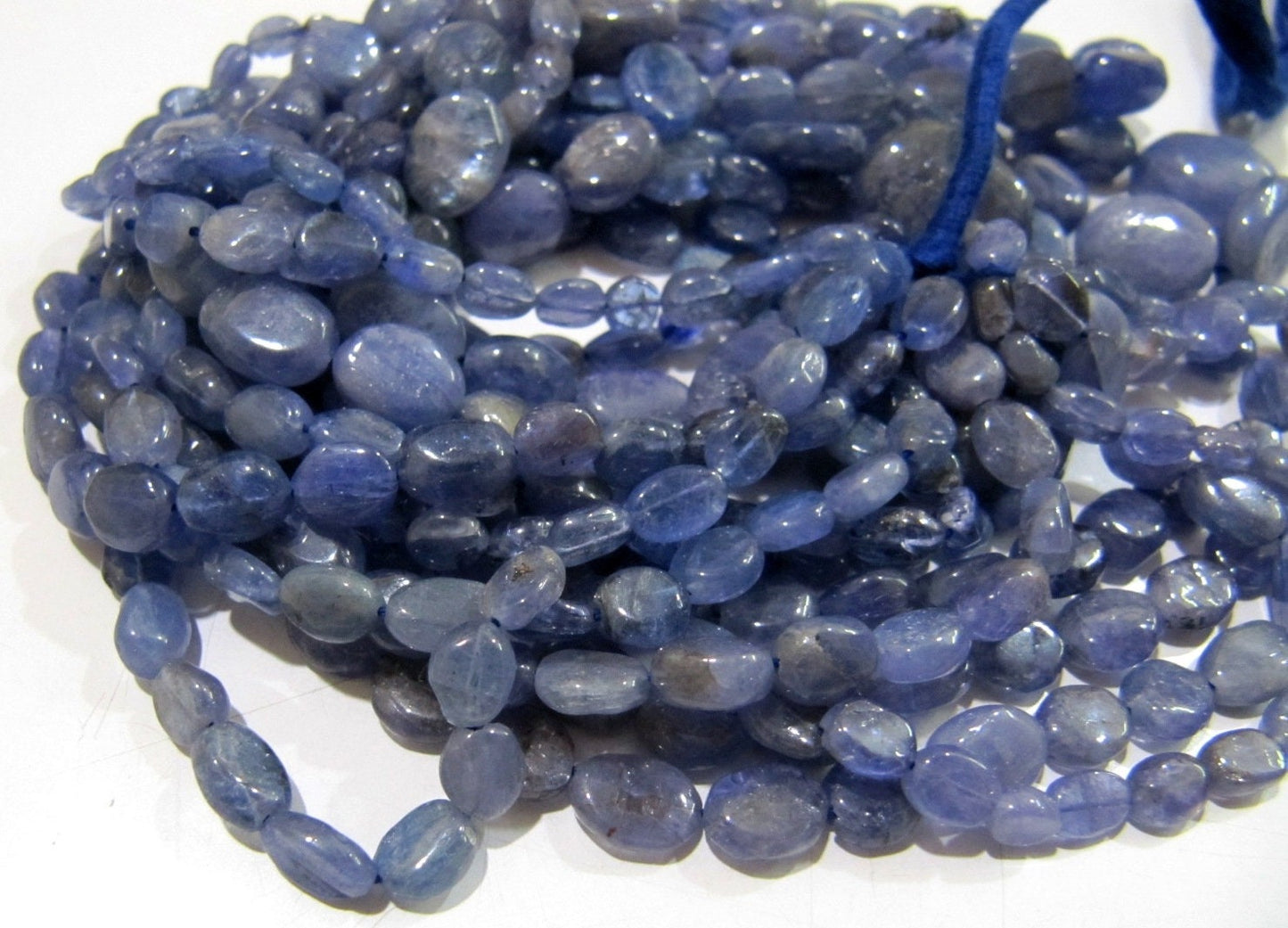 Natural Tanzanite Plain Smooth Oval Shape Beads Size 7mm to 9mm Strand 8 inches long Jewelry making gemstone wholesale Prices
