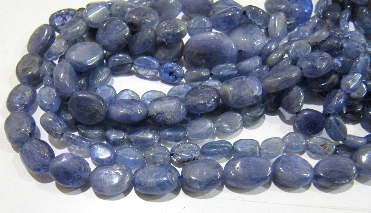 Natural Tanzanite Plain Smooth Oval Shape Beads Size 7mm to 9mm Strand 8 inches long Jewelry making gemstone wholesale Prices