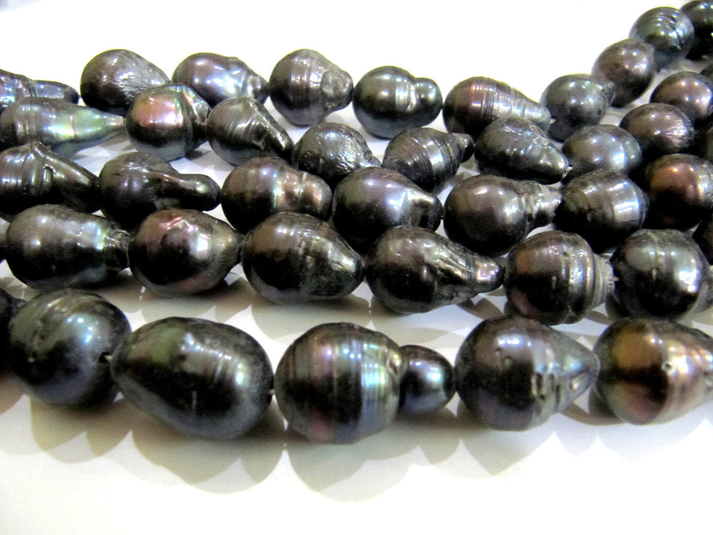 Natural Black Pearl Baroque Shape Beads Genuine Nugget Shape Fresh Water Pearl Beads Size 15 to 20mm approx. Strand 15-16 inch long