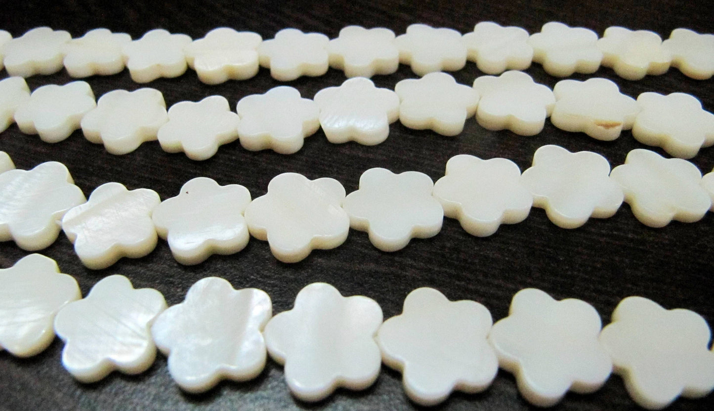 Natural Mother of  Pearl Star Flower Shape 12mm beads Strand 16 inches long Wholesale Price jewelry making gemstone