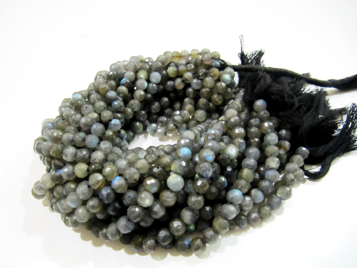 Natural Labradorite Round Ball Shape  Faceted 7mm Beads Strands 10 inches Long Top Quality Jewelry making Gemstone Beads