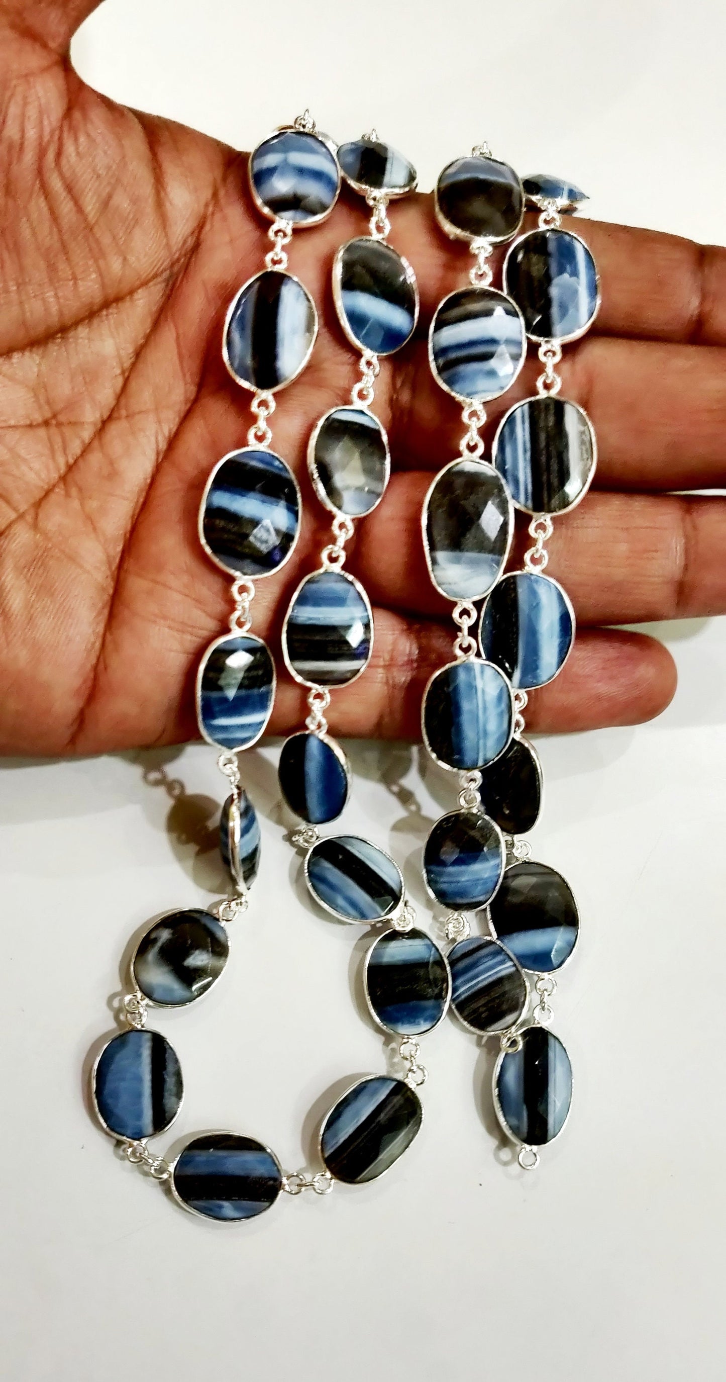 Natural Boulder Opal Uneven  Free Shape Briolette Faceted Connector Chain Size 12-15mm Sold Per Foot High Quality Bead Wholesale price
