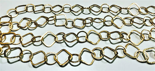 Gold Plated Big & Thick Square 21mm*21mm  Link Chain Sold Per Foot Jewellery Making Wholesale Rate Chains 20 Kt Gold Filled Jewelry Chain