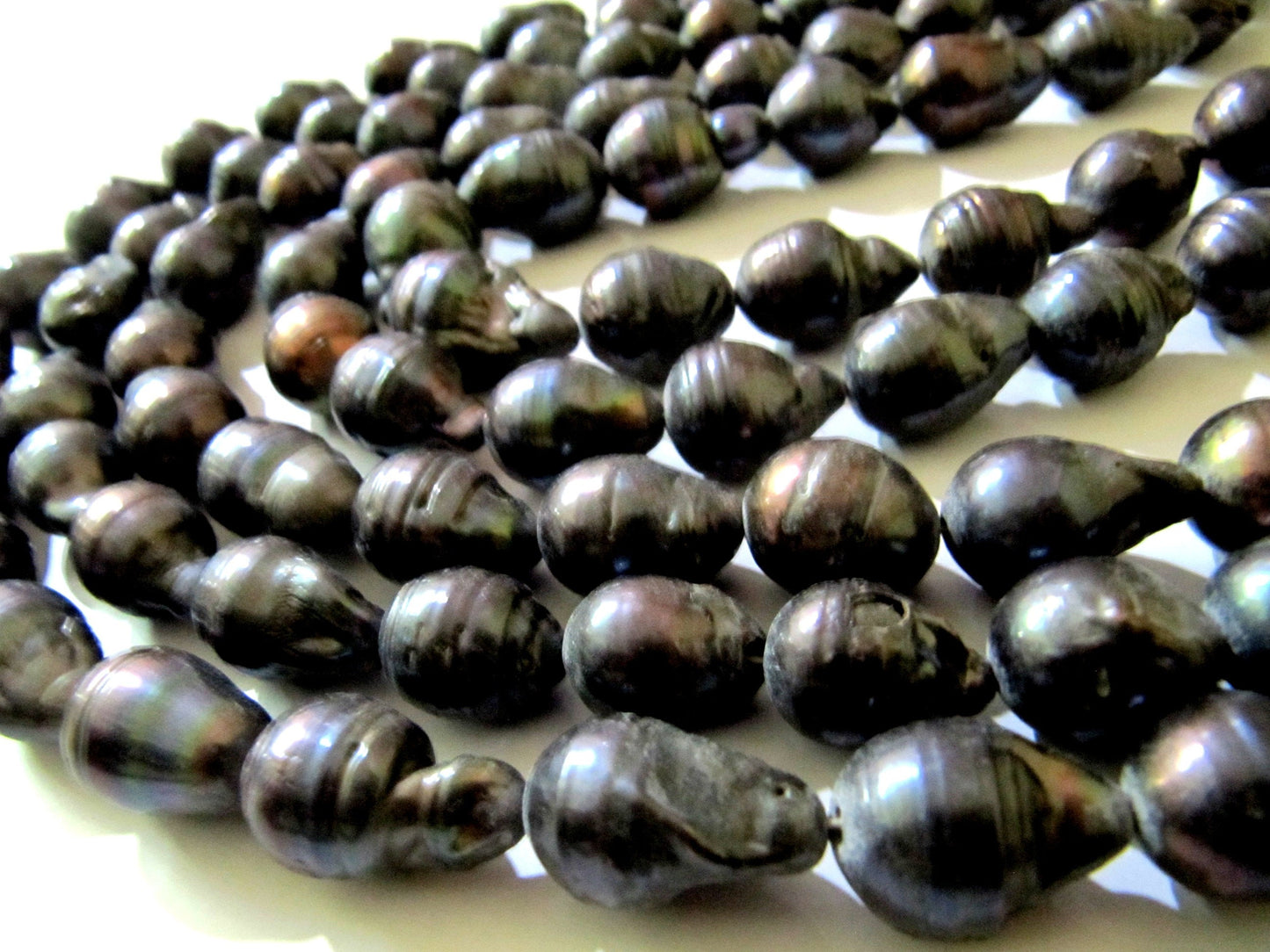 Natural Black Pearl Baroque Shape Beads Genuine Nugget Shape Fresh Water Pearl Beads Size 15 to 20mm approx. Strand 15-16 inch long