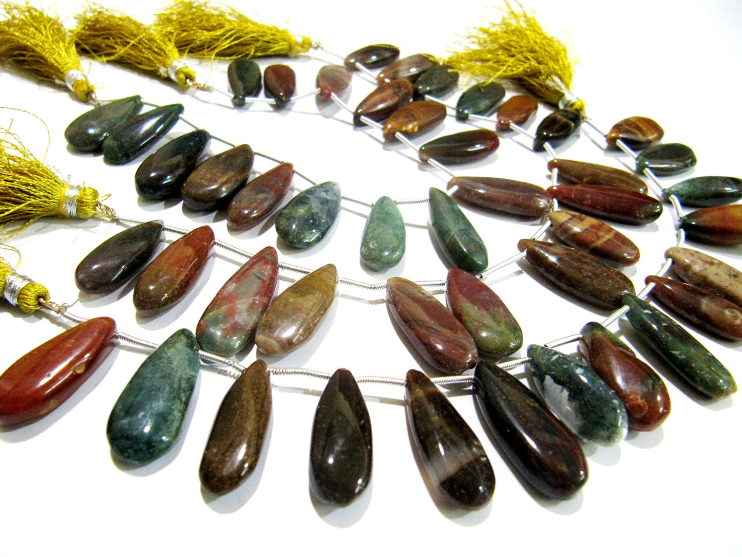 Natural Mookaite Pear Shape Plain Smooth Briolette beads 10x20mm To 11x25mm Graduated Jewelry Making Gemstone Strand 8 Inches Long