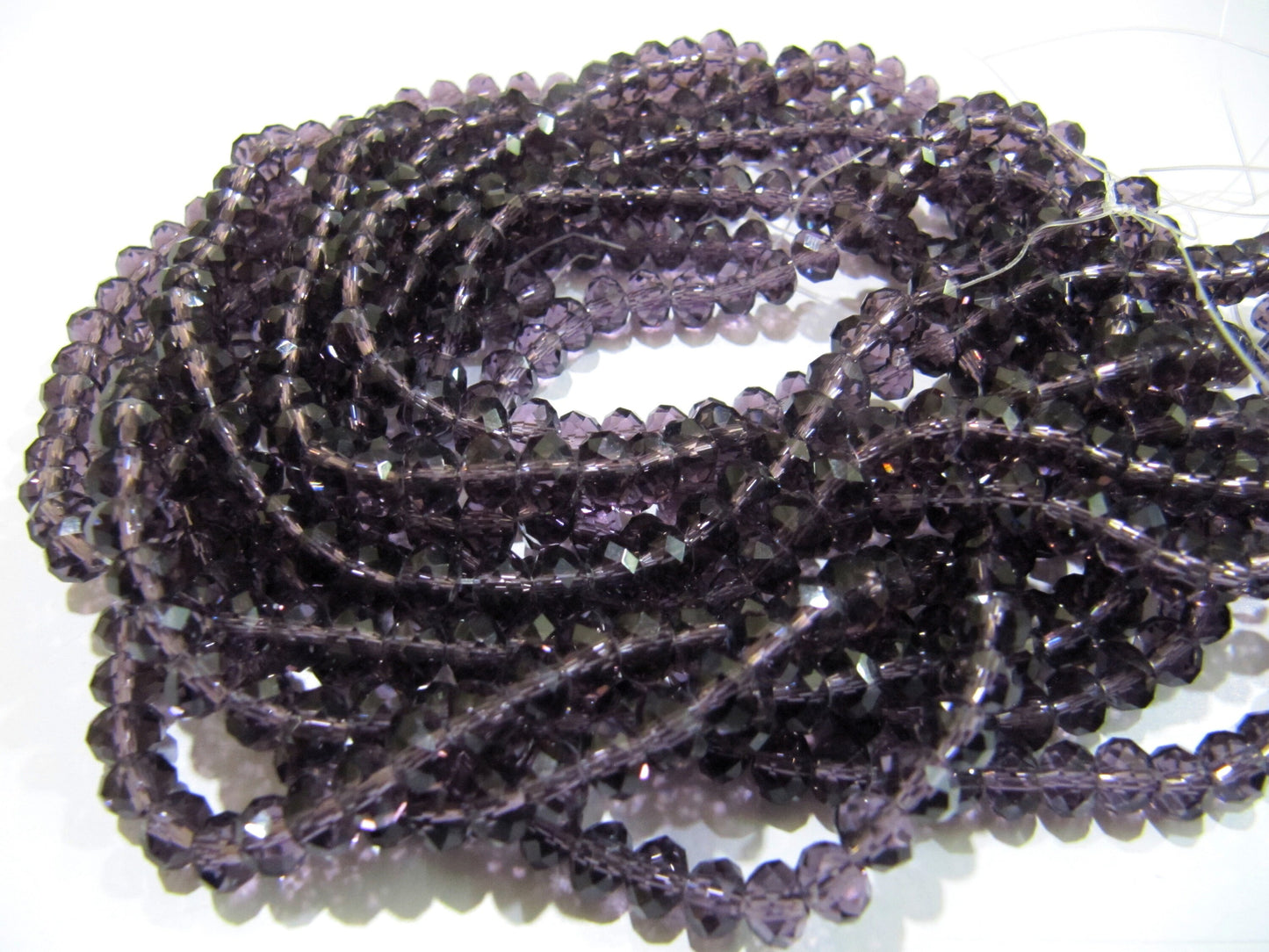 Amethyst Color Hydro Quartz Rondelle Micro Faceted 4mm Size Beads  Approx. 150 Beads per Strand Jewelry Beads in Wholesale Price