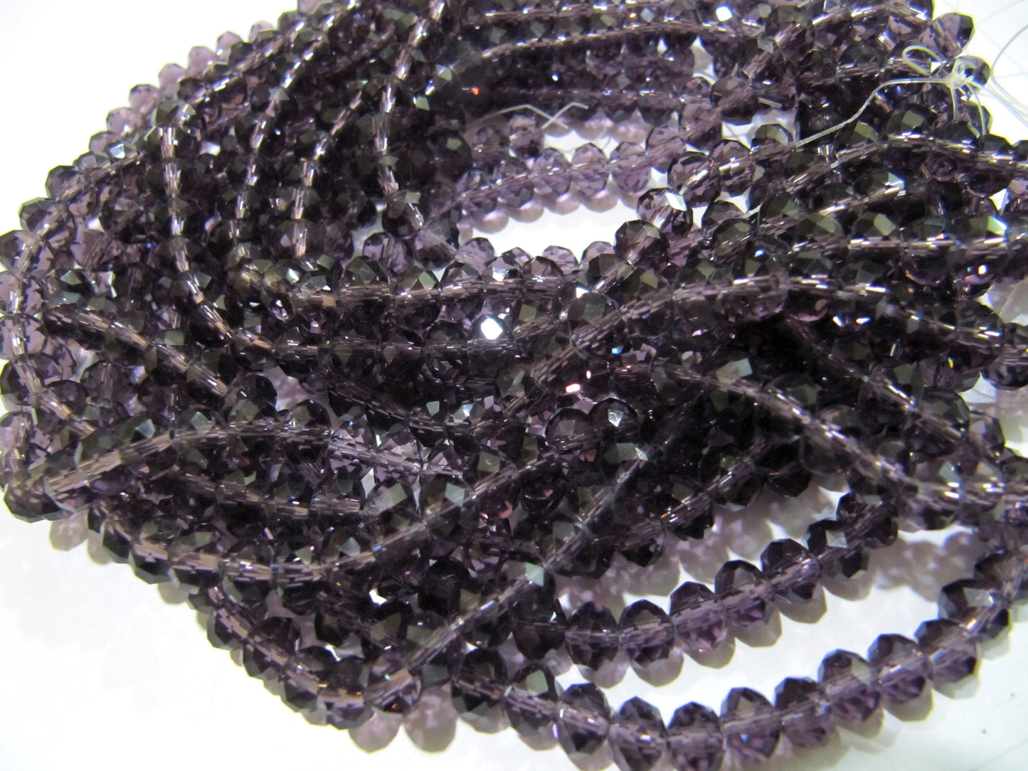 Amethyst Color Hydro Quartz Rondelle Micro Faceted 4mm Size Beads  Approx. 150 Beads per Strand Jewelry Beads in Wholesale Price