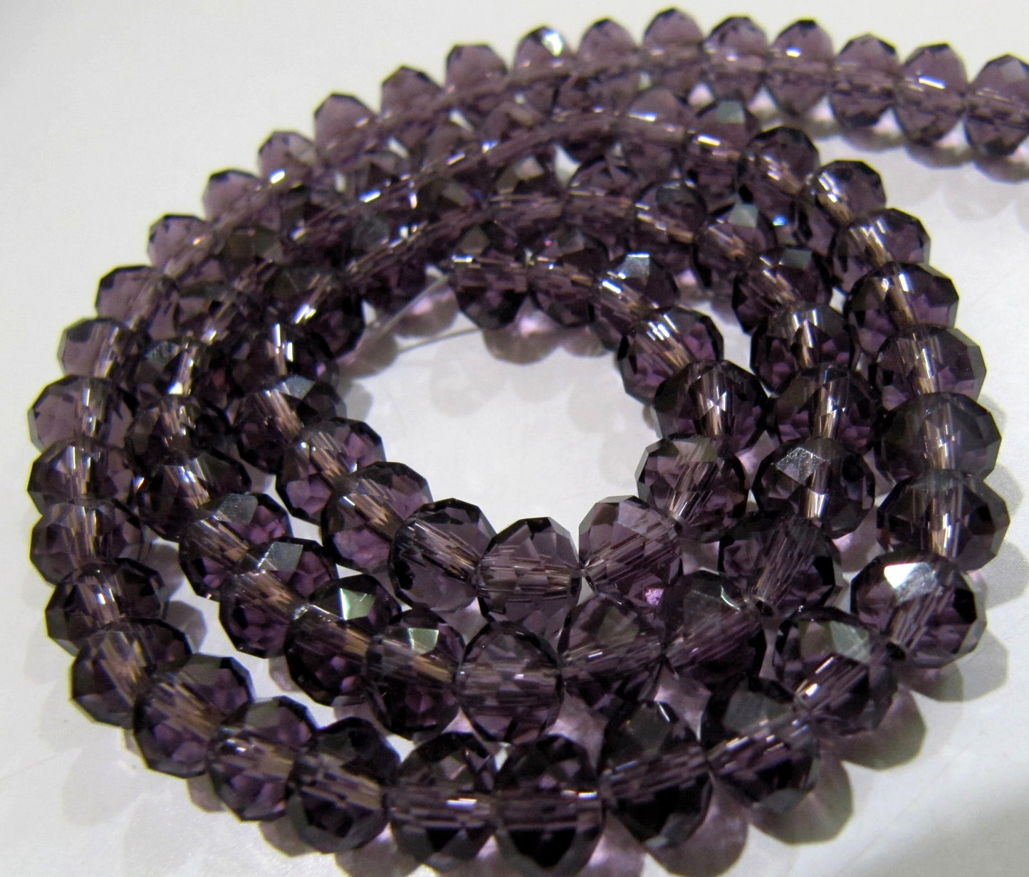 Amethyst Color Hydro Quartz Rondelle Micro Faceted 4mm Size Beads  Approx. 150 Beads per Strand Jewelry Beads in Wholesale Price