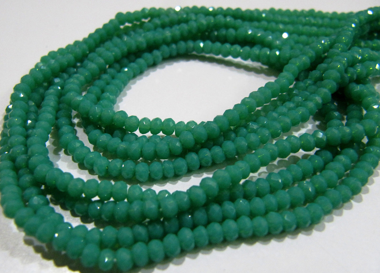 Green Amazonite Hydro quartz Rondelle Micro Faceted 3mm Beads Strand 16 inches long approx. 200 Beads per Strand Wholesale Prices