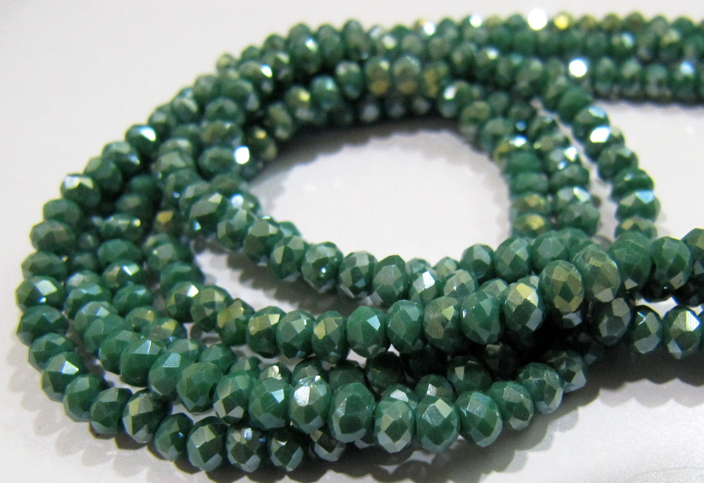 Mystic Coated Green Onyx Hydro Quartz Rondelle Faceted Size 3mm Beads Strand 13 inches long Wholesale prices jewelry making Quartz Beads