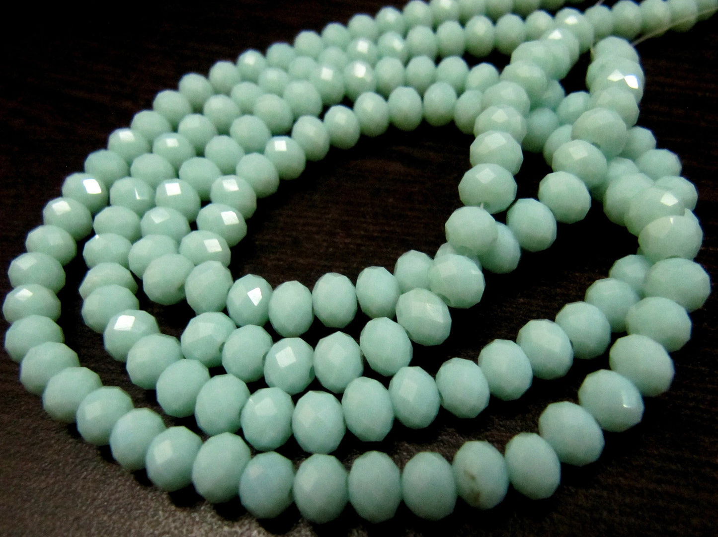 Light Amazonite Hydro quartz Rondelle Micro Faceted 6mm Beads Strand 17 inches long approx. 100 Beads per Strand Wholesale Prices