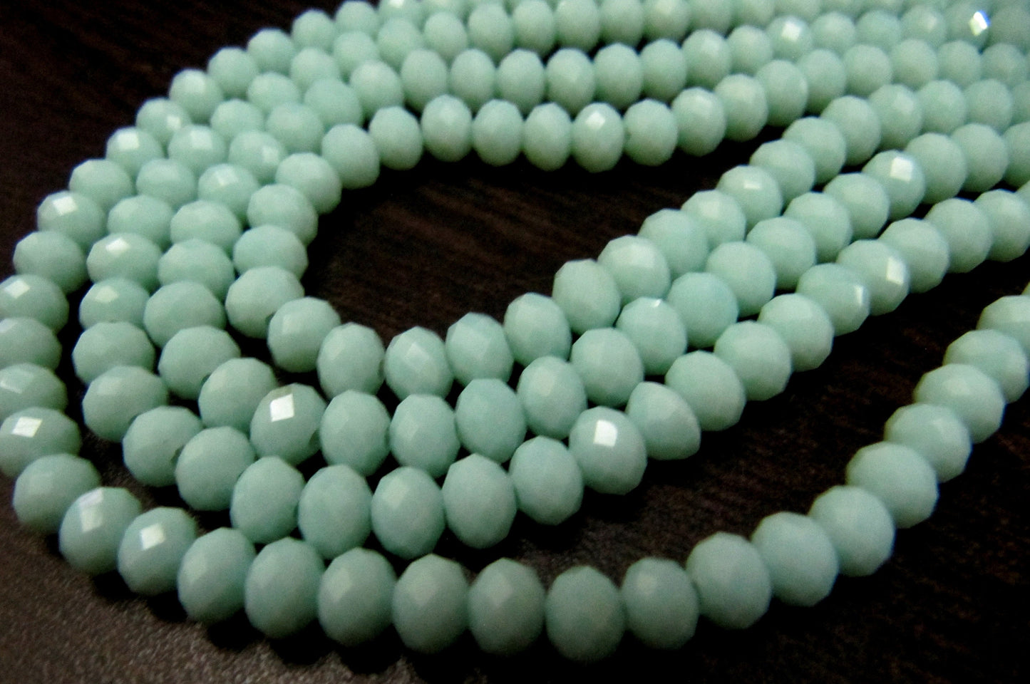 Light Amazonite Hydro quartz Rondelle Micro Faceted 6mm Beads Strand 17 inches long approx. 100 Beads per Strand Wholesale Prices