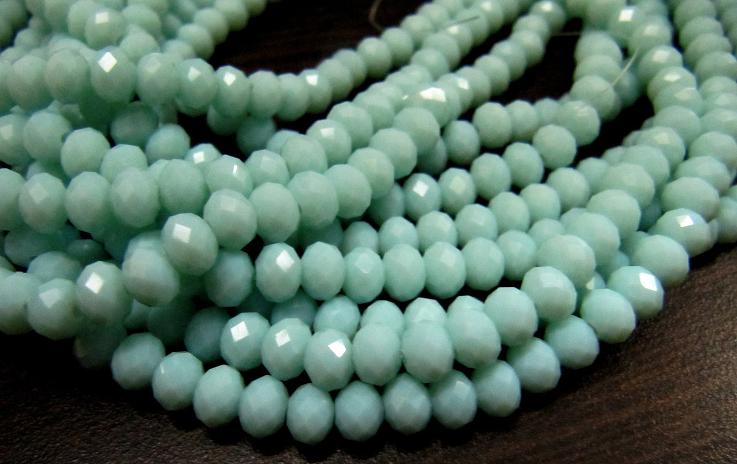 Light Amazonite Hydro quartz Rondelle Micro Faceted 6mm Beads Strand 17 inches long approx. 100 Beads per Strand Wholesale Prices
