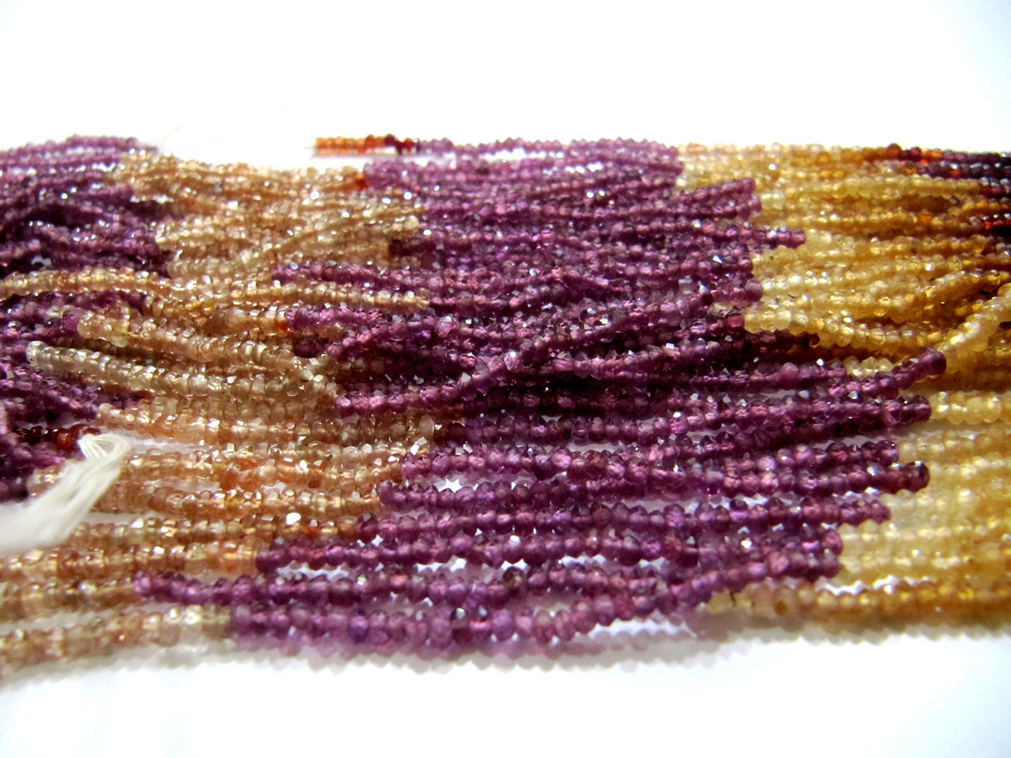 Natural Tundra Sapphire  2.5 to 3mm Size Rondelle Micro Faceted beads Strand 15 inches Long Genuine multi color Gemstone for Jewelry making