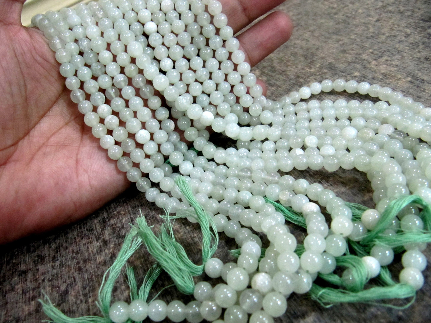 Natural Green Aventurine Round Ball Shape Size 6-7mm Plain Smooth Beads Strand 13 Inches Long  Gemstone Beads For jewelry making