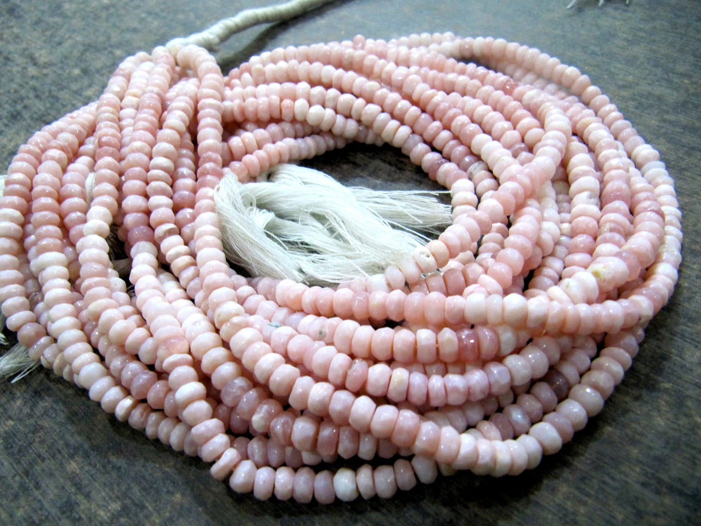 Natural Pink Opal Rondelle Faceted 6-7mm Beads Necklace With Magnetic Clasp Gemstone Beaded Jewellery sold per piece