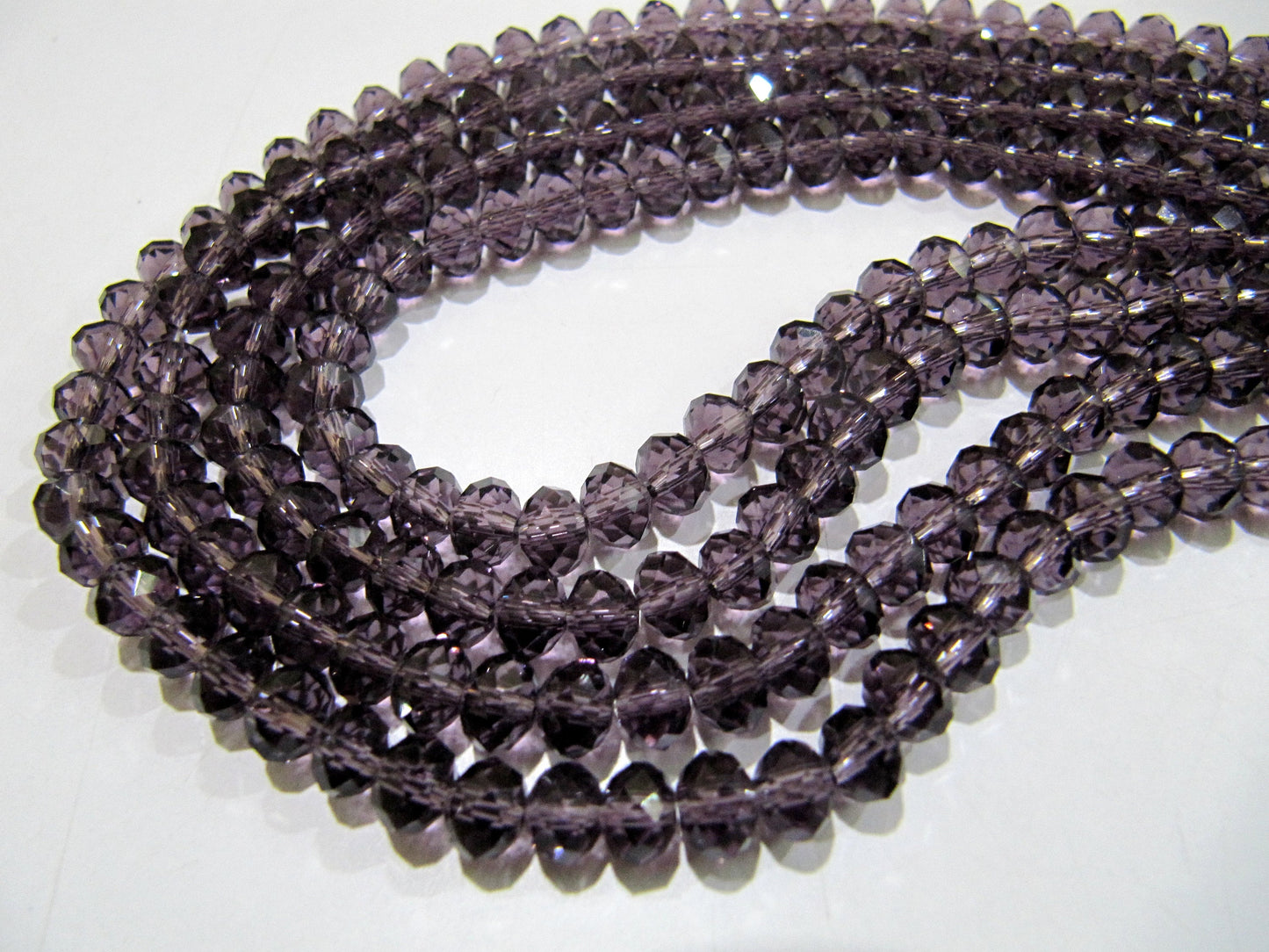 Amethyst Color Hydro Quartz Rondelle Micro Faceted 4mm Size Beads  Approx. 150 Beads per Strand Jewelry Beads in Wholesale Price