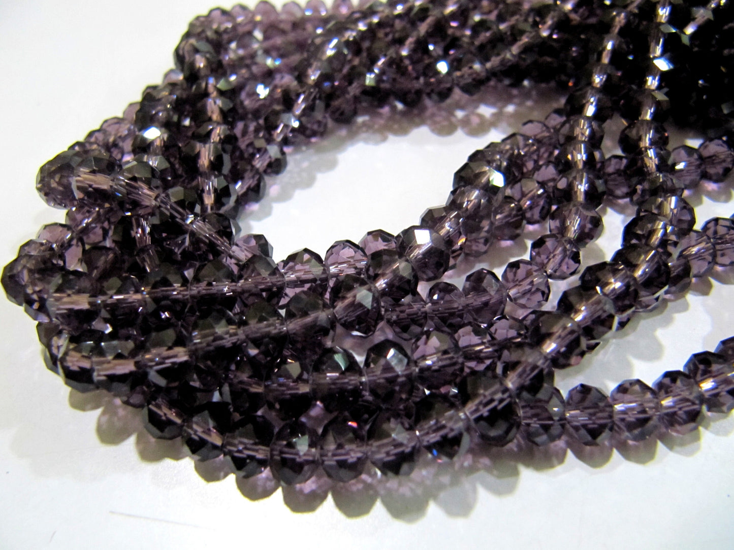 Amethyst Color Hydro Quartz Rondelle Micro Faceted 4mm Size Beads  Approx. 150 Beads per Strand Jewelry Beads in Wholesale Price