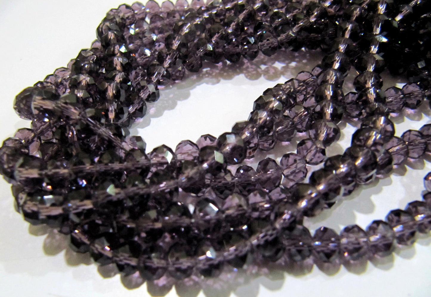 Amethyst Color Hydro Quartz Rondelle Micro Faceted 4mm Size Beads  Approx. 150 Beads per Strand Jewelry Beads in Wholesale Price