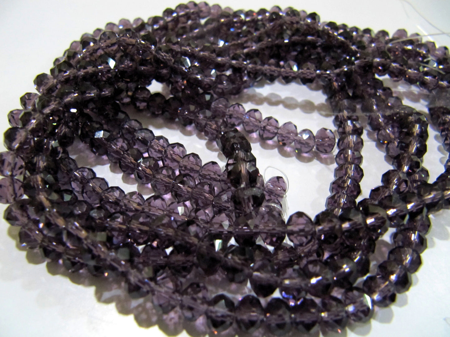 Amethyst Color Hydro Quartz Rondelle Micro Faceted 4mm Size Beads  Approx. 150 Beads per Strand Jewelry Beads in Wholesale Price
